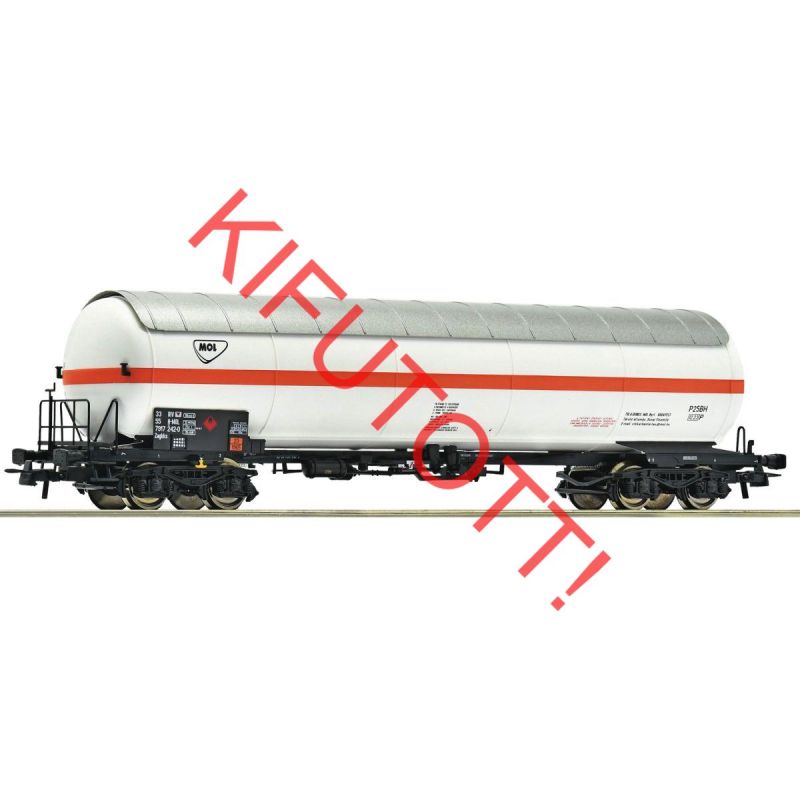 Roco 6600284 Tartálykocsi fékhíddal, napvédő tetővel, Zagkks, MOL, MÁV VI